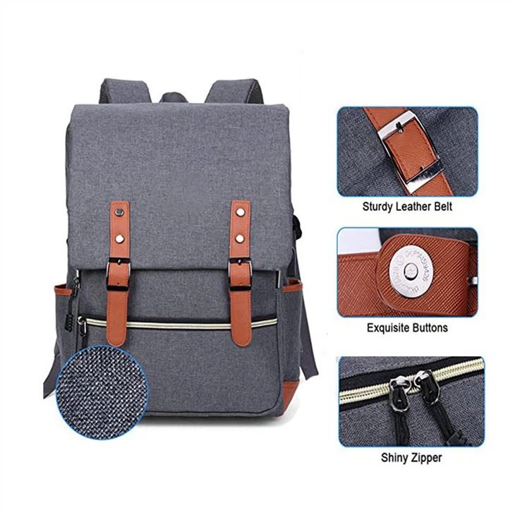 Green Field Laptop Backpack Travel Backpack for School College