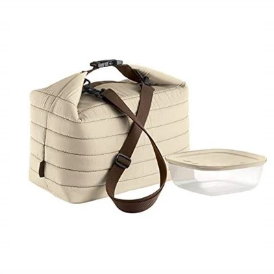 کسٹم لوگو نایلان Quilted Puffy Insulated Lunch Tote Bag