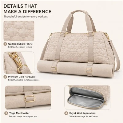 پروفیشنل Quilted Puffy یوگا جم بیگ